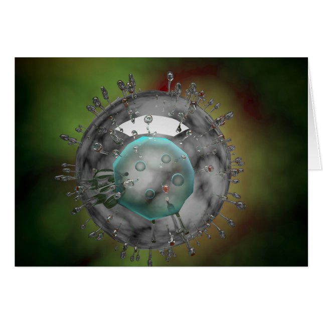 Cartão Vírus da gripe, aspecto vítreo (Frente Horizontal)