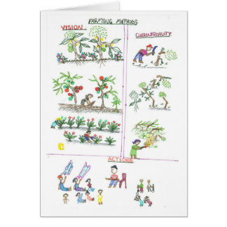 Cartão Visão da fazenda de Natasha