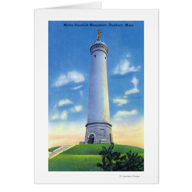 Cartão Visão de Myles Standish Monument (Frente)