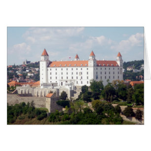 Cartão visão do castelo branco de bratislava
