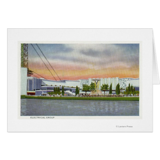 Cartão Visão do Grupo Elétrico, 1934 do Mundo (Frente Horizontal)