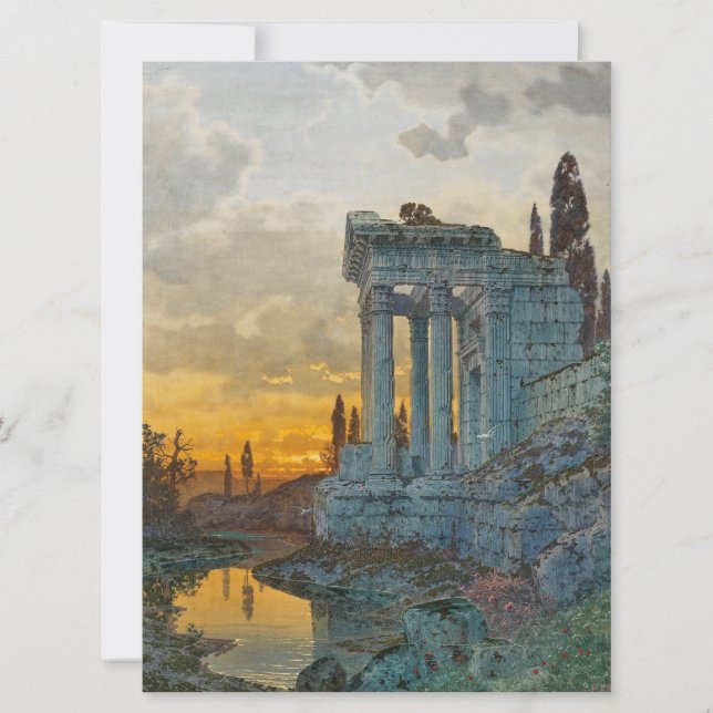 Cartão Visão do Sul da Itália com as antigas ruínas roman (Frente)