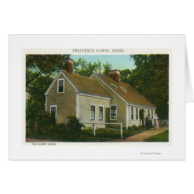 Cartão Visão Exterior da Casa Mais Velha na Cidade Nº 2 (Frente Horizontal)