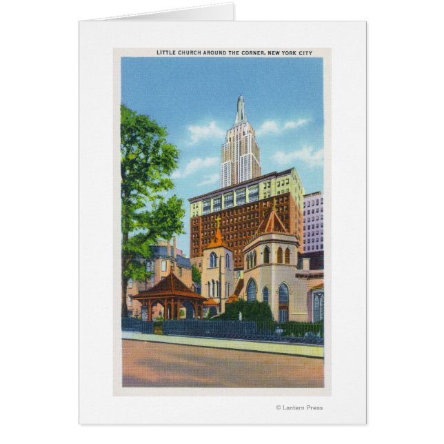 Cartão Visão Exterior da Pequena Igreja em Torno (Frente)