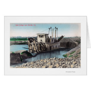 Cartão Visão Exterior de um DredgerOroville Dourado, CA