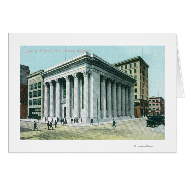 Cartão Visão Exterior do Banco da Califórnia (Frente Horizontal)