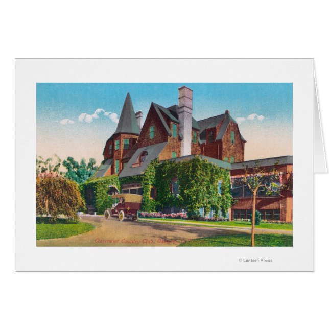 Cartão Visão Exterior do Claremont Country Club (Frente Horizontal)