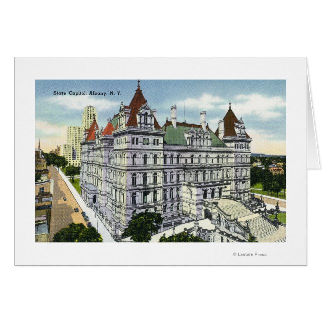 Cartão Visão Exterior do edifício Capitólio Estatal # (Frente Horizontal)