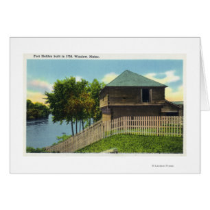 Cartão Visão Exterior do Fort Halifax