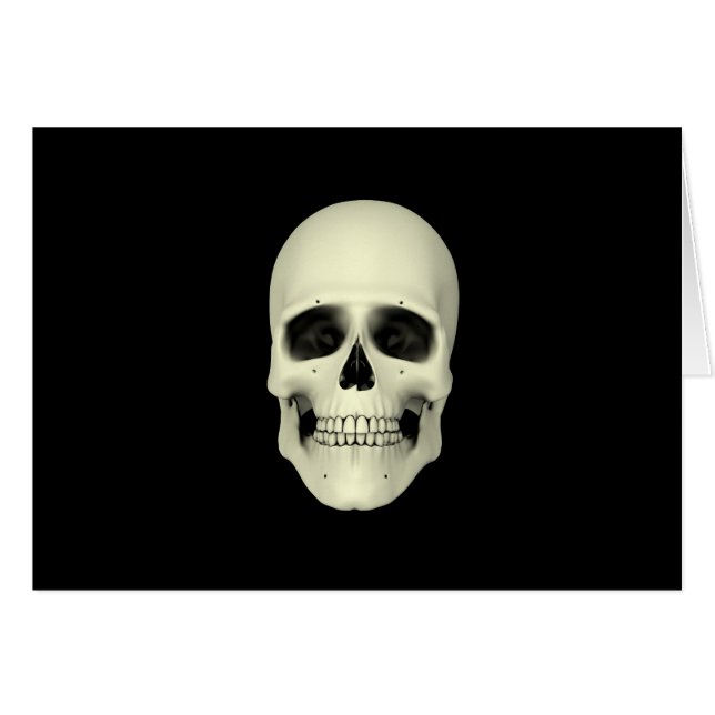 Cartão Visão Frontal Do Crânio Humano (Frente Horizontal)