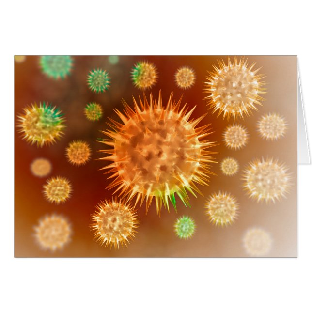 Cartão Visão Microscópica Das Células Canceres (Frente Horizontal)