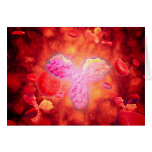 Cartão Visão Microscópica De Anitorpos Humanos