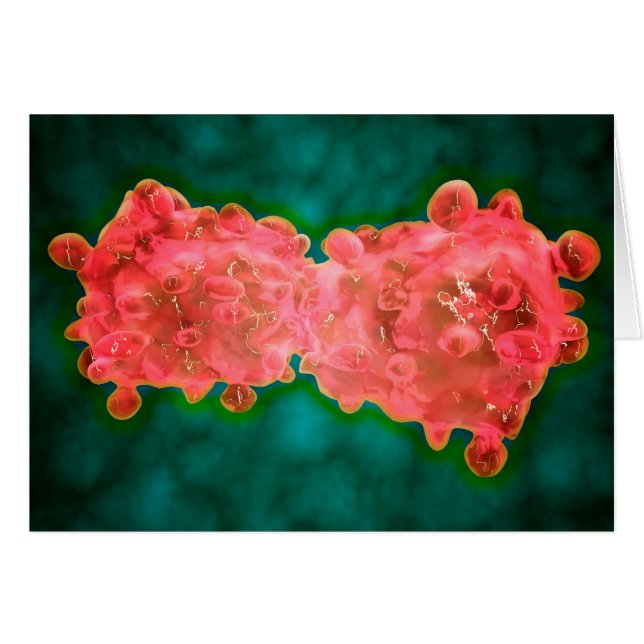 Cartão Visão Microscópica De Uma Célula De Leucemia (Frente Horizontal)