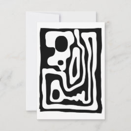 Cartão Vise Grip: Abstrato preto e branco