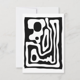 Cartão Vise Grip: Abstrato preto e branco