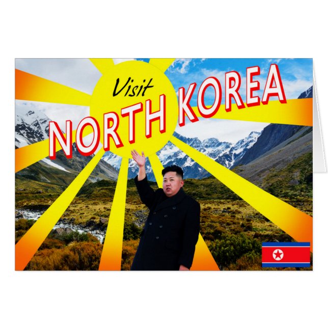 Cartão Visite a Coreia do Norte (Frente Horizontal)