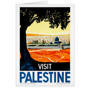 Cartão Visite a Poster da Palestina restaurada