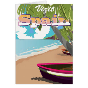 Cartão Visite o Poster de viagens da Espanha