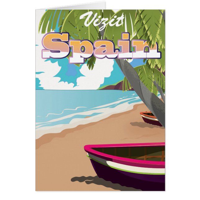 Cartão Visite o Poster de viagens da Espanha (Frente)