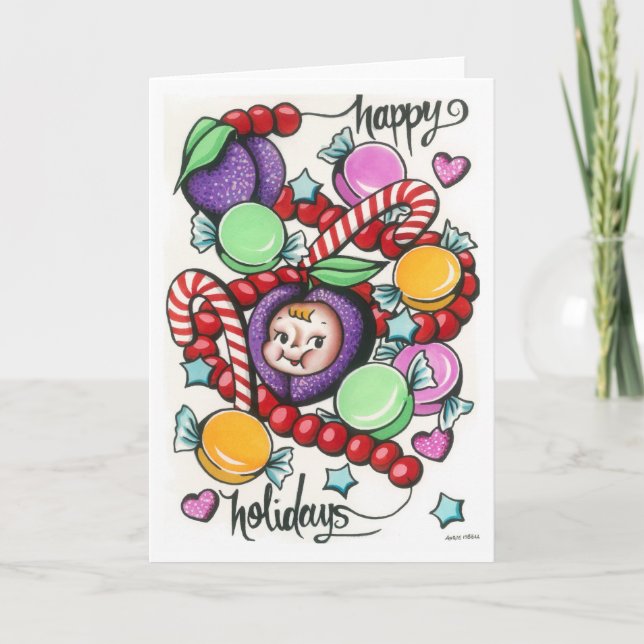 Cartão Visões de Açúcar Ameixas (Frente)