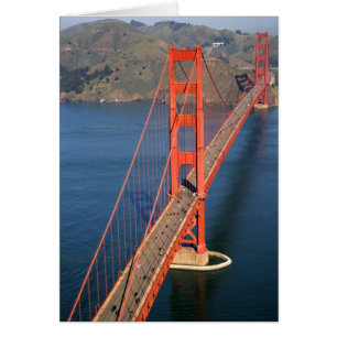 Cartão Vista aérea da Golden Gate Bridge no