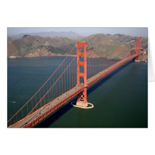 Cartão Vista aérea da Golden Gate Bridge nos 2