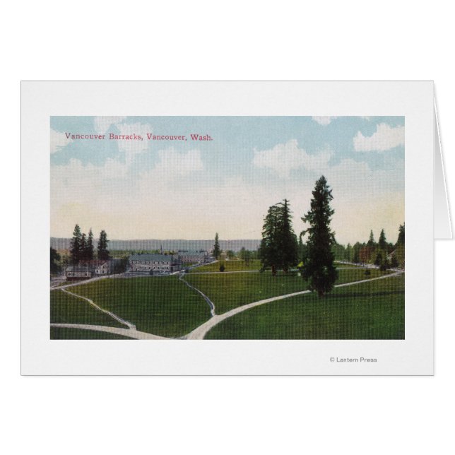 Cartão Vista aérea das barragens de Vancouver (Frente Horizontal)