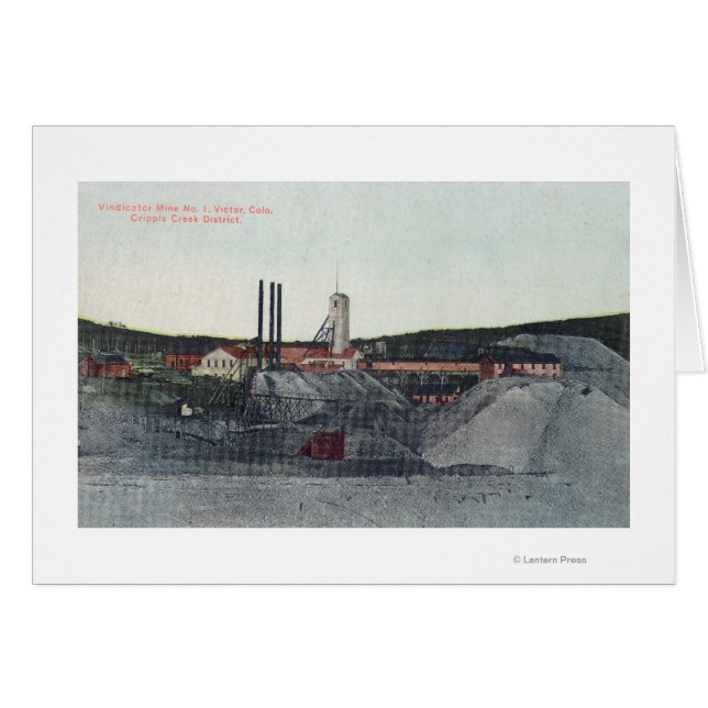 Cartão Vista aérea das minas Vindicadoras n.o 1Victor, CO (Frente Horizontal)