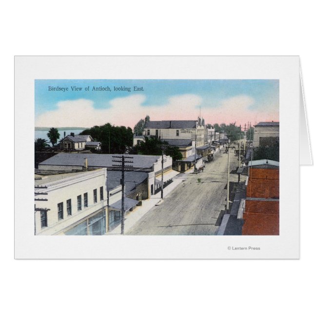 Cartão Vista aérea de CityAntioch, CA (Frente Horizontal)