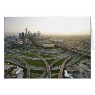 Cartão Vista aérea de Dallas do centro, Texas