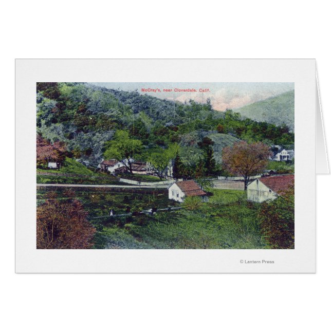Cartão Vista aérea de McCray's Cloverdale, CA (Frente Horizontal)