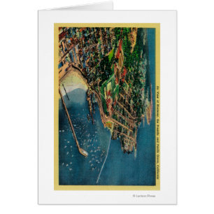 Cartão Vista aérea de Monterey e Presido