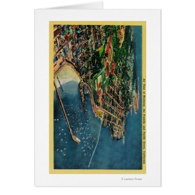 Cartão Vista aérea de Monterey e Presido (Frente)