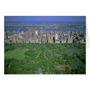 Cartão Vista aérea do Central Park e do lado oeste
