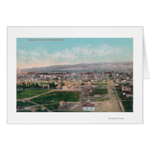 Cartão Vista aérea do CityPocatello, identificação