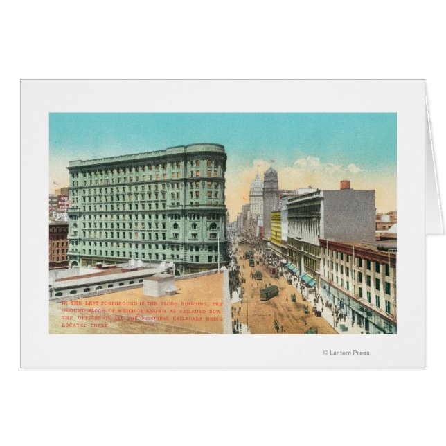 Cartão Vista aérea do edifício das inundações (Frente Horizontal)