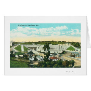 Cartão Vista aérea do Estádio San Diego, CA