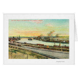 Cartão Vista aérea do porto de San Pedro