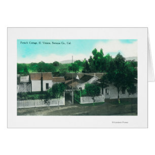 Cartão Vista aérea externa de algodão francês