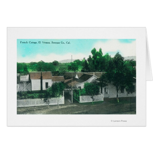 Cartão Vista aérea externa de algodão francês (Frente Horizontal)