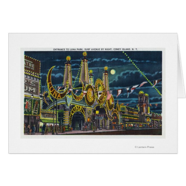 Cartão Vista da Avenida surf da Entrada do Parque Luna em (Frente Horizontal)