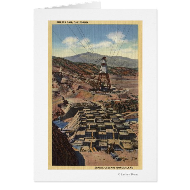Cartão Vista da barragem de Shasta (Frente)