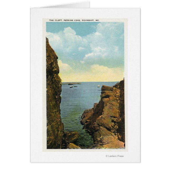 Cartão Vista da Esquerda em Perkins Cove (Frente)
