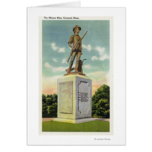 Cartão Vista da estátua minúscula do homem