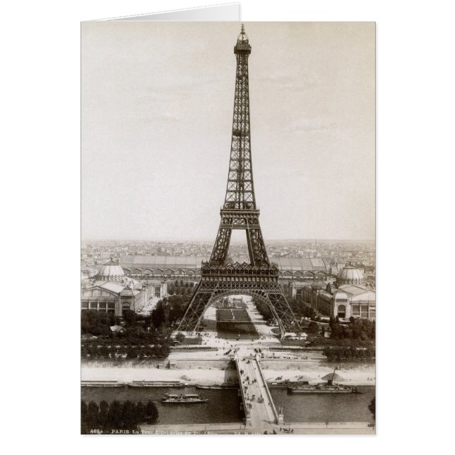 Cartão Vista Da Torre Eiffel, 1900 (Frente)