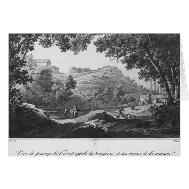 Cartão Vista da torrente conhecida como o La Sanguese (Frente Horizontal)