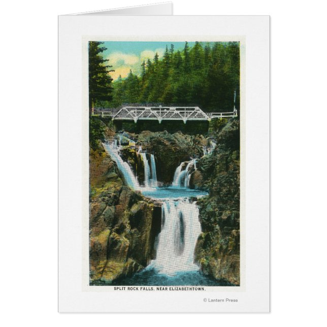 Cartão Vista das cataratas e pontes (Frente)