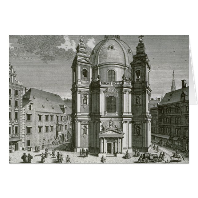 Cartão Vista das Peterskirche (Frente Horizontal)