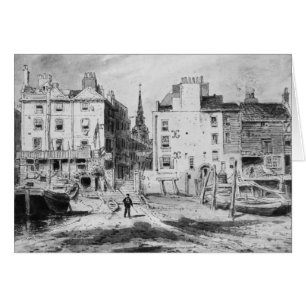 Cartão Vista das velhas escadas Hungerford, c.1815
