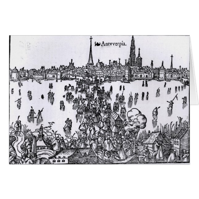 Cartão Vista de Antuérpia (Frente Horizontal)